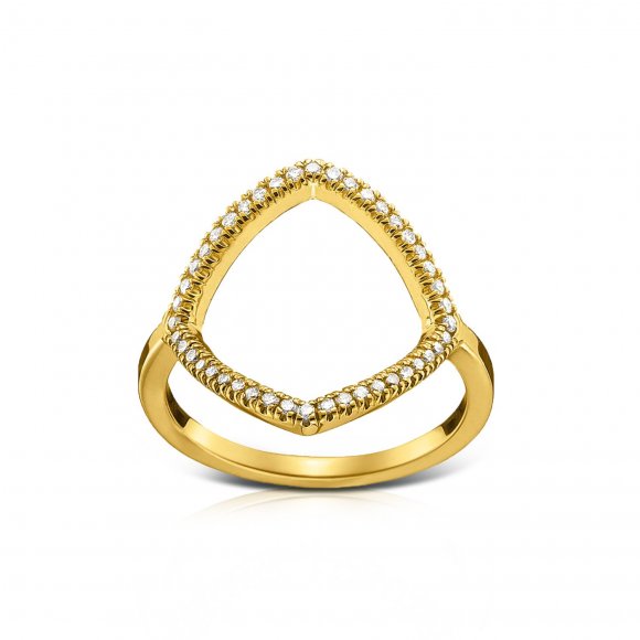 Links Square Diamond Ring