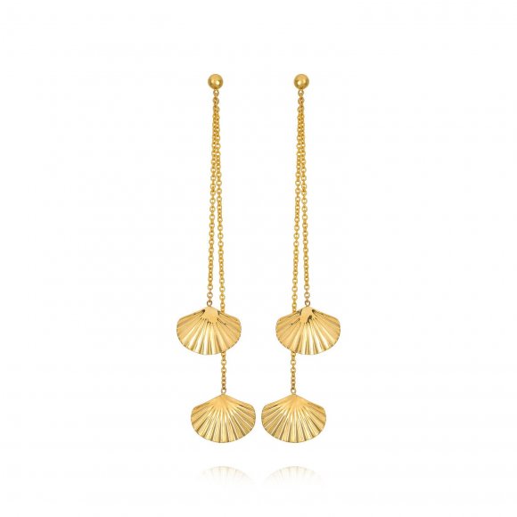 Long Double Shell earrings 