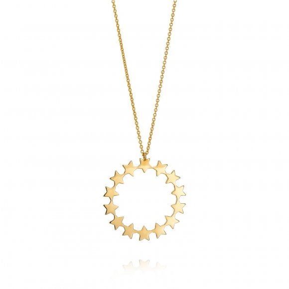 Milky round necklace