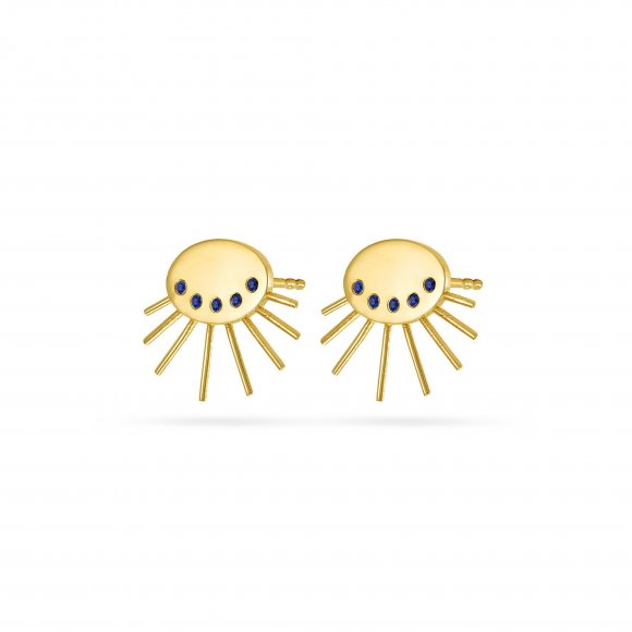 SUNSHINE EARRINGS WITH BLUE SAPPHIRES